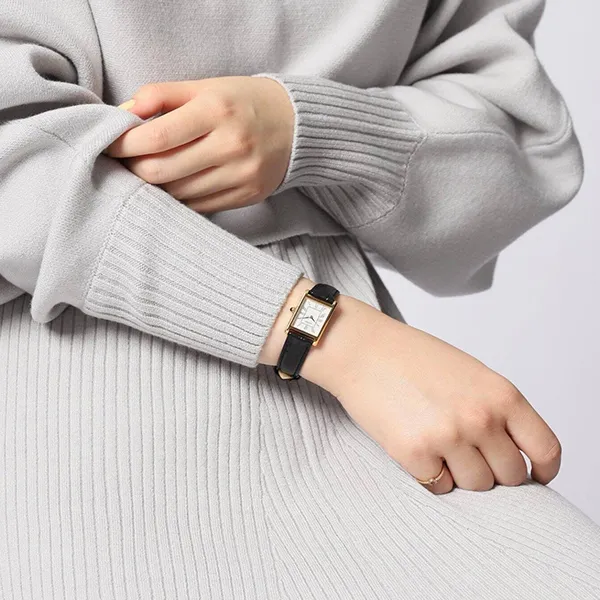 Đồng Hồ Nữ Seiko Quartz White Dial Black Leather Ladies Watch SWR054 Màu Đen Vàng - Đồng hồ - Vua Hàng Hiệu