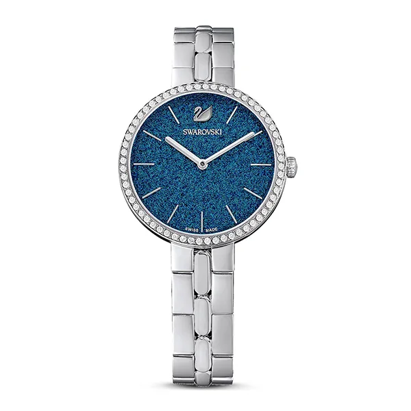 Đồng Hồ Nữ Swarovski Cosmopolitan Watch Swiss Made, Metal Bracelet, Blue, Stainless Steel 5517790 Màu Xanh Bạc