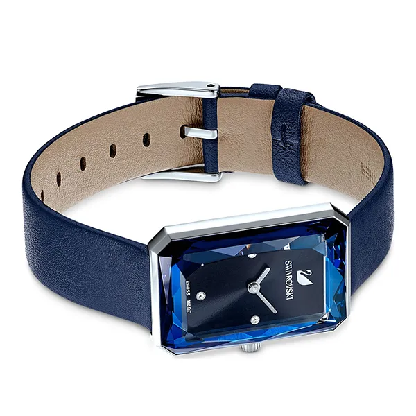 Đồng Hồ Nữ Swarovski Uptown Watch Swiss Made, Leather Strap, Blue, Stainless Steel 5547713 Màu Xanh Dương