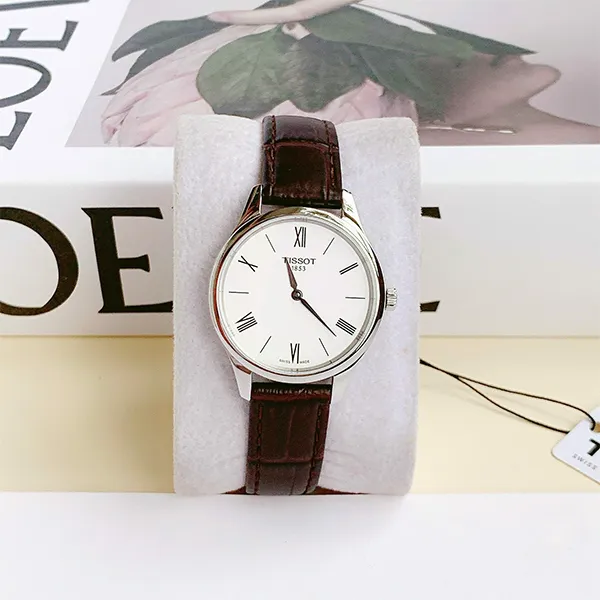 Đồng Hồ Nữ Tissot T-Classic T063.209.16.038.00 Màu Trắng Nâu