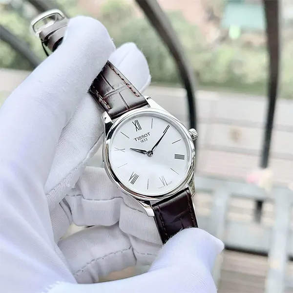 Đồng Hồ Nữ Tissot T-Classic T063.209.16.038.00 Màu Trắng Nâu