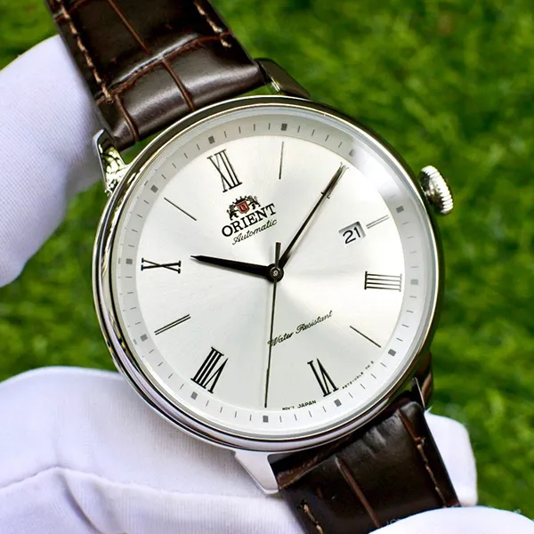 Đồng Hồ Nam Orient Classic Automatic Silver Dial Men's Watch RA-AC0J06S10B Màu Nâu Bạc