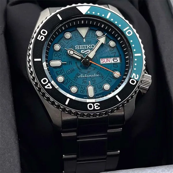 Đồng Hồ Seiko 5 Sports Automatic Teal Dial Men's Watch SRPJ45K1 Màu Xanh Bạc - Đồng hồ - Vua Hàng Hiệu