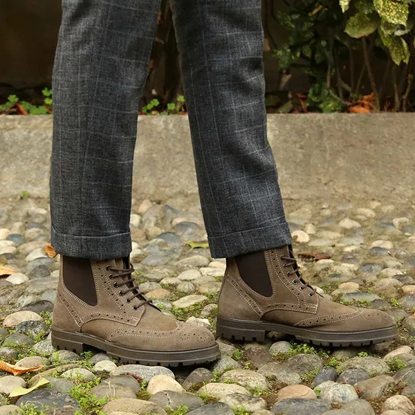Giày Boot Nam Duca Di Morrone BIAGIO-CAM_TAUPE Màu Nâu Rêu Size 40