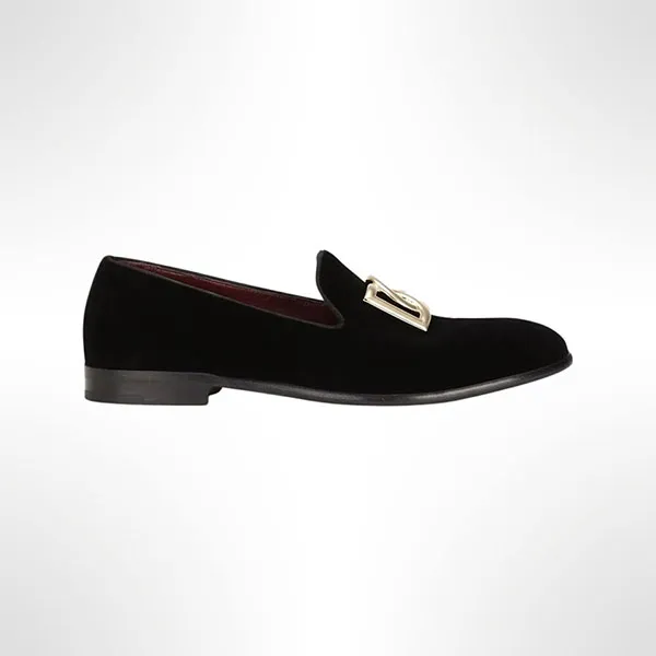 Giày Lười Nam Dolce & Gabbana D&G Leonardo Velvet A50467 Màu Đen Size 40 - Giày - Vua Hàng Hiệu