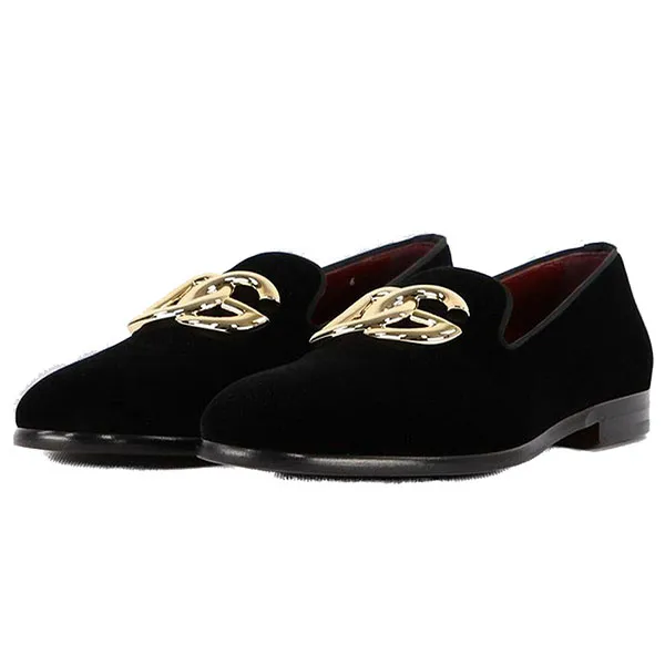 Giày Lười Nam Dolce & Gabbana D&G Leonardo Velvet A50467 Màu Đen Size 40 - Giày - Vua Hàng Hiệu