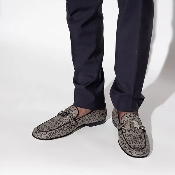 Giày Lười Nam Dolce & Gabbana D&G A50516 AJ699 89875 Màu Xám Size 41 - Giày - Vua Hàng Hiệu