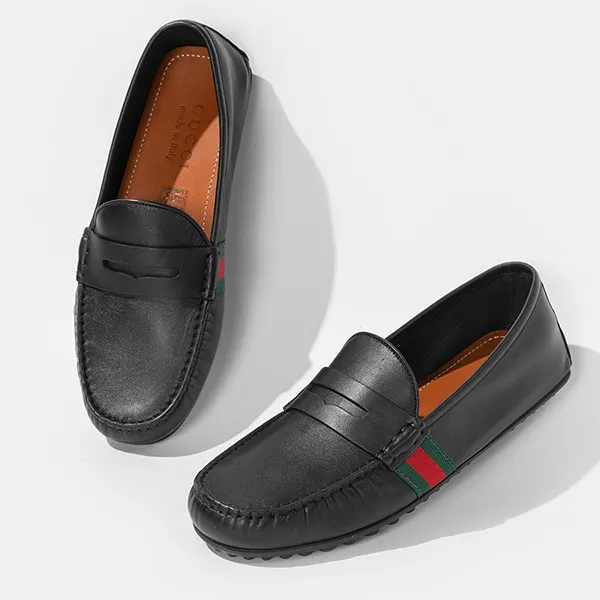 Giày Lười Nam Gucci 566294BTREO1060 Black Màu Đen Size 39.5