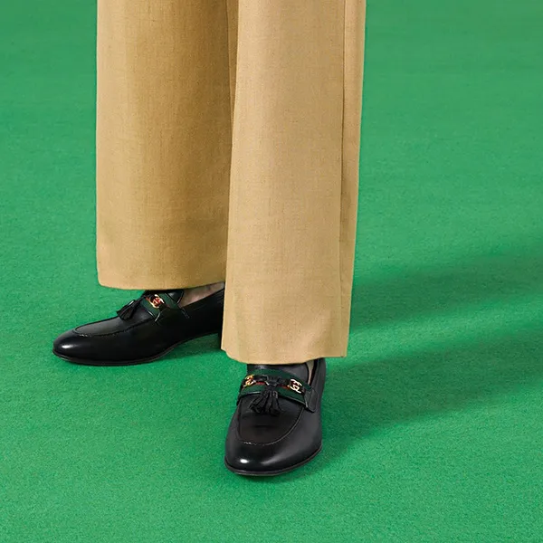 Giày Lười Nữ Gucci Women's Loafer With Interlocking G 624316 1W610 1066 Màu Đen Size 35