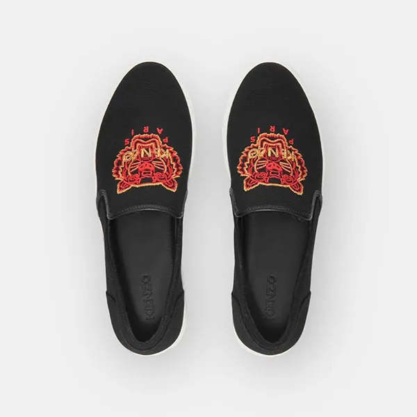 Giày Slip On Nam Kenzo FC55SN100F85 Màu Đen Size 40