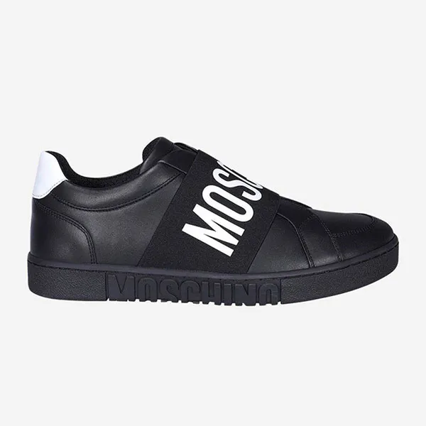 Giày Slip On Nam Moschino MB15032G1EGA100A Màu Đen Trắng Size 41