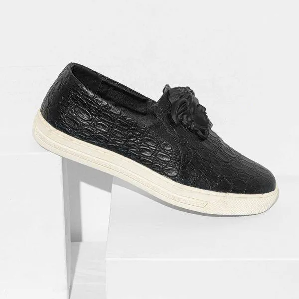 Giày Slip On Nam Versace VS9999 Màu Đen Size 40