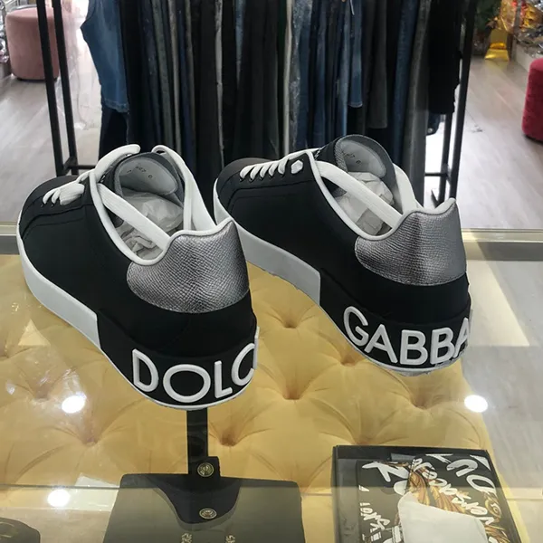 Giày Sneaker Dolce & Gabbana D&G CS1760AH527 Gót Chữ Màu Đen Size 40 - Giày - Vua Hàng Hiệu