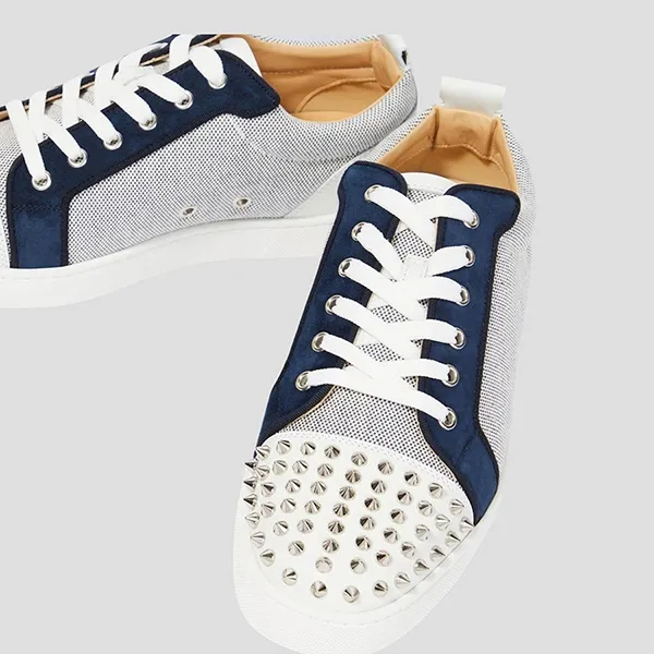 Giày Sneaker Nam Christian Louboutin Louis Junior Spikes Embellished Low 1230925/BL9R Phối Màu - Giày - Vua Hàng Hiệu