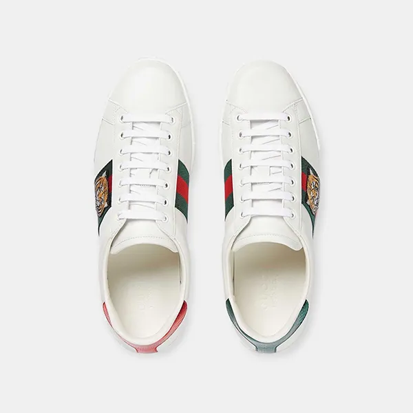 Giày Sneaker Nam Gucci Ace With Embroidered Tiger 4571332A38G09064 Màu Trắng Size 5.5