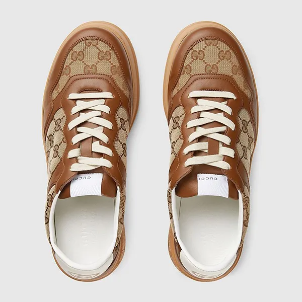 Giày Sneaker Nam Gucci GG Monogram 675840-UPG20-2866 Màu Nâu Be