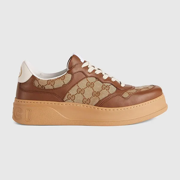 Giày Sneaker Nam Gucci GG Monogram 675840-UPG20-2866 Màu Nâu Be