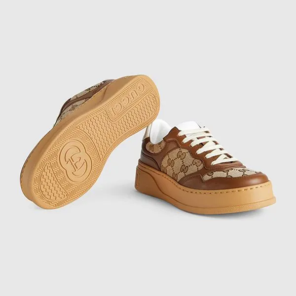 Giày Sneaker Nam Gucci GG Monogram 675840-UPG20-2866 Màu Nâu Be