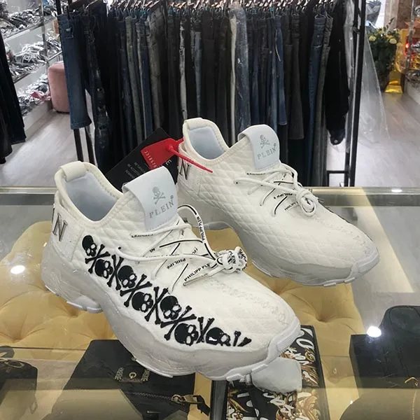 Giày Sneaker Nam Philipp Plein Runner Hyp USC0105-01 Màu Trắng Size 40 - 1