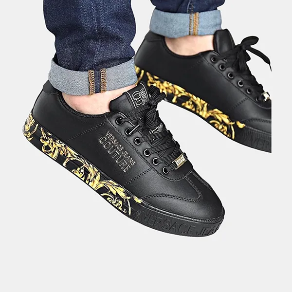Giày Sneaker Nam Versace 72YA3SK6 ZP099899 Màu Đen Vàng Size 40 - Giày - Vua Hàng Hiệu