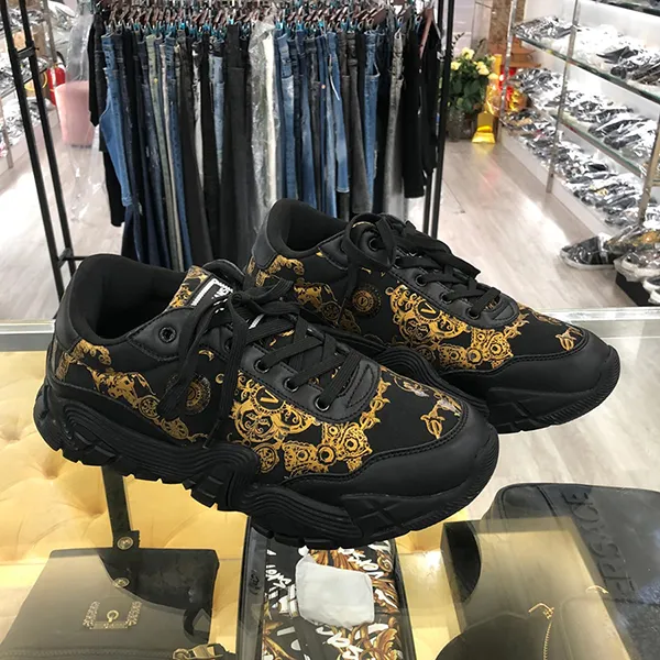 Giày Sneaker Nam Versace E71YA3SH3 Màu Đen Vàng Size 42 - Giày - Vua Hàng Hiệu