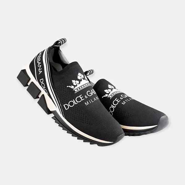 Giày Sneaker Dolce & Gabbana D&G Vương Miện CS1595AU448HNR18 Màu Đen Size 43