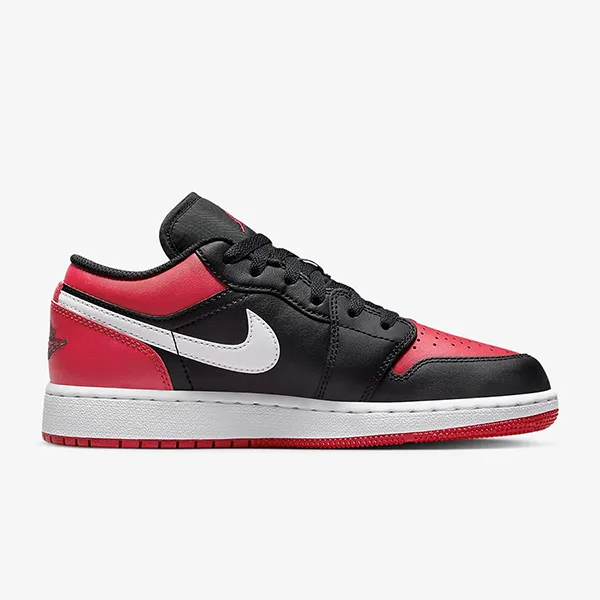 Giày Thể Thao Nam Nike Air Jordan 1 Low Big Shoes 553560-066 Màu Đen Đỏ Size 37.5