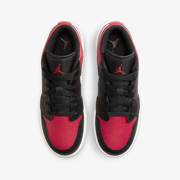 Giày Thể Thao Nam Nike Air Jordan 1 Low Big Shoes 553560-066 Màu Đen Đỏ Size 37.5