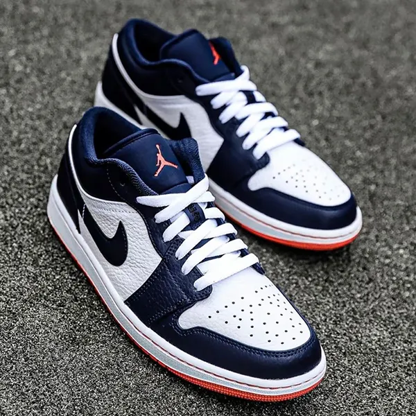 Giày Thể Thao Nike Air Jordan 1 Low Obsidian Ember Glow 553558-481 Màu Xanh Navy Phối Trắng 42 - Giày - Vua Hàng Hiệu