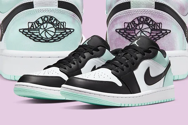 Giày Thể Thao Nam Nike Air Jordan 1 Low Tie Dye DM1199-100 Màu Trắng/Đen Size 44.5