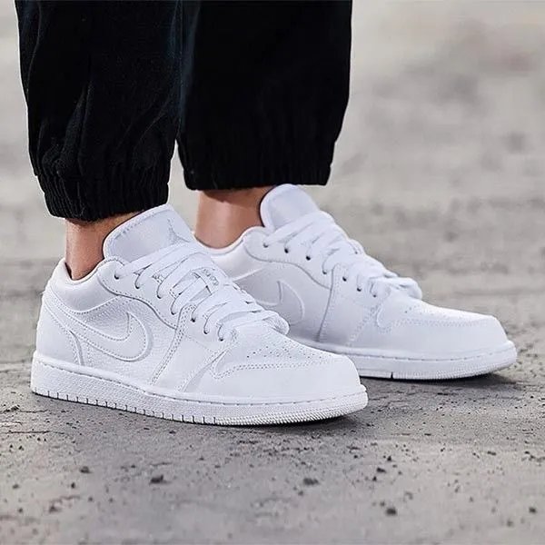 Giày Thể Thao Nike Air Jordan 1 Low GS Triple White 553560-130 Màu Trắng Size 36 - Giày - Vua Hàng Hiệu