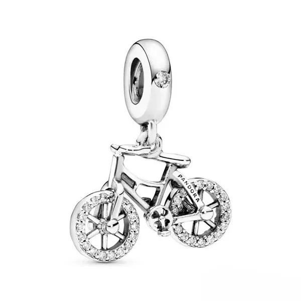 Hạt Vòng Charm Nữ Pandora Brilliant Bicycle Dangle 797858CZ Màu Bạc