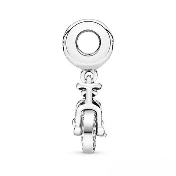 Hạt Vòng Charm Nữ Pandora Brilliant Bicycle Dangle 797858CZ Màu Bạc
