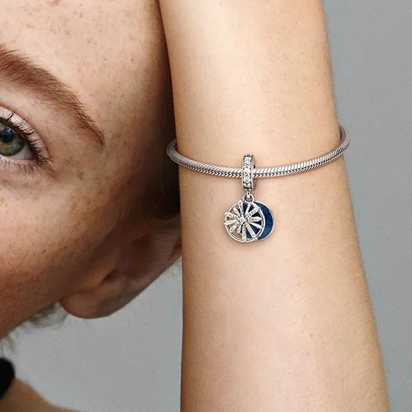 Hạt Vòng Charm Nữ Pandora Dazzling Wishes Fireworks Dangle 797531CZ Màu Xanh Bạc - Trang sức - Vua Hàng Hiệu