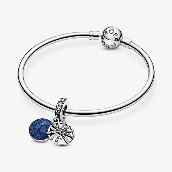 Hạt Vòng Charm Nữ Pandora Dazzling Wishes Fireworks Dangle 797531CZ Màu Xanh Bạc - Trang sức - Vua Hàng Hiệu
