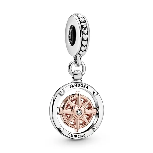 Hạt Vòng Charm Pandora Club 2020 Compass Dangle Charm 788590C01 Màu Bạc - Trang sức - Vua Hàng Hiệu
