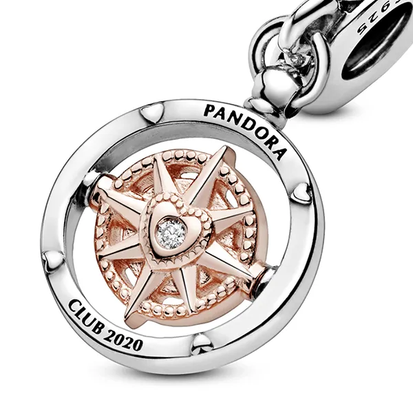 Hạt Vòng Charm Pandora Club 2020 Compass Dangle Charm 788590C01 Màu Bạc - Trang sức - Vua Hàng Hiệu