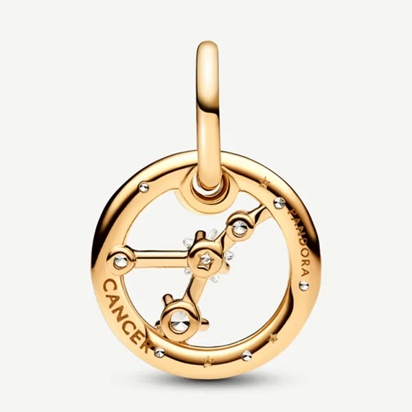 Hạt Vòng Charm Pandora Moments Móc Cài Chòm Sao Cự Giải 762708C01 Màu Vàng - Trang sức - Vua Hàng Hiệu