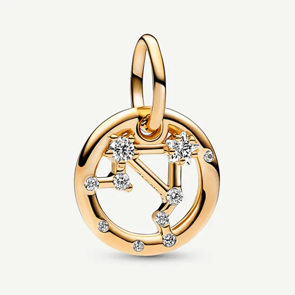 Hạt Vòng Charm Pandora Moments Móc Cài Chòm Sao Thiên Bình 762712C01 Màu Vàng - Trang sức - Vua Hàng Hiệu