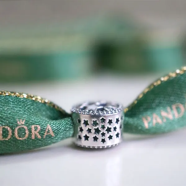 Hạt Vòng Charm Pandora Silver Illuminating Stars 796373CZ Màu Bạc