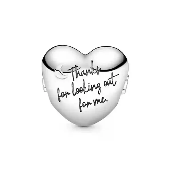 Hạt Vòng Charm Pandora Window Heart Charm 798006EN63 Màu Xanh Bạc