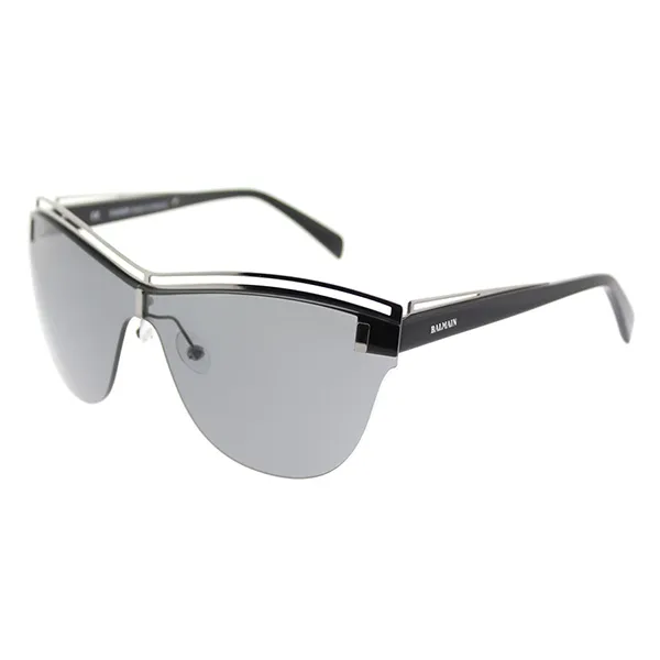 Kính Mát Nam Balmain Black Single Lens Cat Eye Sunglasses BL2108B C02 Màu Đen