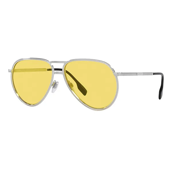 Kính Mát Burberry Scott BE 3135 Silver/Yellow Sunglasses Màu Vàng - Bạc