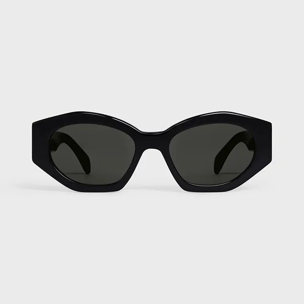 Kính Mát Celine Triomphe 08 Sunglasses In Acetate Black CL40238U Màu Đen - 1