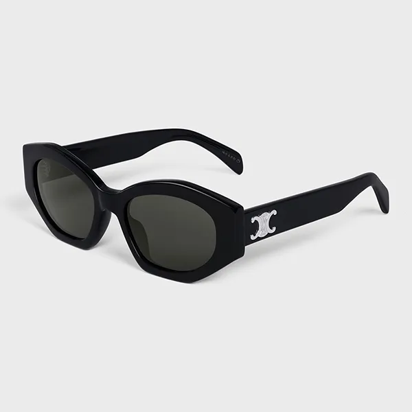 Kính Mát Celine Triomphe 08 Sunglasses In Acetate Black CL40238U Màu Đen - 3