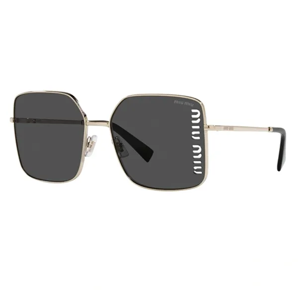Kính Mát Miu Miu Pale Gold Metal Sunglasses MU 51YS ZVN5S0 Màu Đen Xám