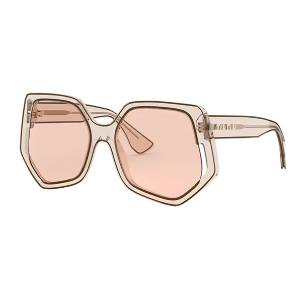 Kính Mát Nữ Miu Miu Transparent Sunglasses MU 07VS - 06D3D2 Màu Hồng