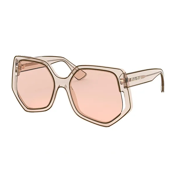 Kính Mát Nữ Miu Miu Transparent Sunglasses MU 07VS - 06D3D2 Màu Hồng