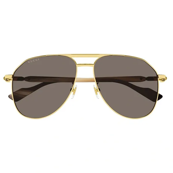 Kính Mát Nam Gucci GG1220S - 002 Gold Sunglasses Man Màu Nâu Vàng Size 59 - Kính mắt - Vua Hàng Hiệu