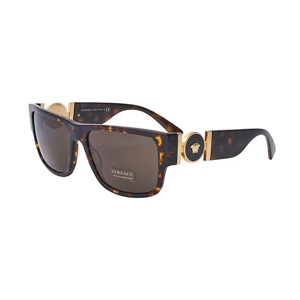 Kính Mát Nam Versace Green Rectangular Men's Sunglasses VE4369A 108/8258 Màu Havana